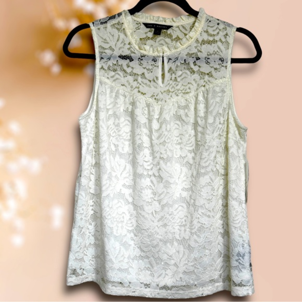*NWT* Zac &‎ Rachel Lace Sleeveless Blouse Size S